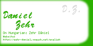 daniel zehr business card